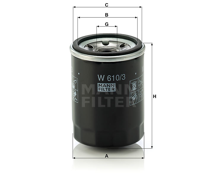 MANN-FILTER W610/3 Wechselfilter SpinOn