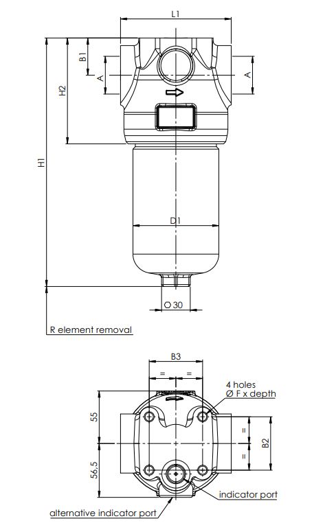 FILTREC FH420XD160000BB6D0S000S0 Leitungsfiltergehäuse (Druckfilter)