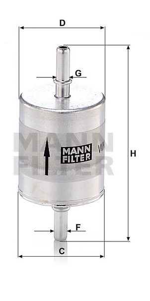 MANN-FILTER WK52/1 Kraftstoff-Leitungsfilter (Inline)