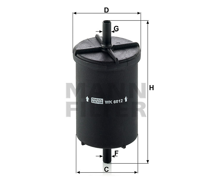 MANN-FILTER WK6012 Kraftstoff-Leitungsfilter (Inline)