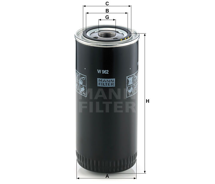 MANN-FILTER W962 Ölfilter SpinOn