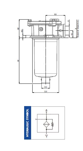 FILTREC FRTR160000BB70C000S0 Leitungsfiltergehäuse (Rücklauffilter)