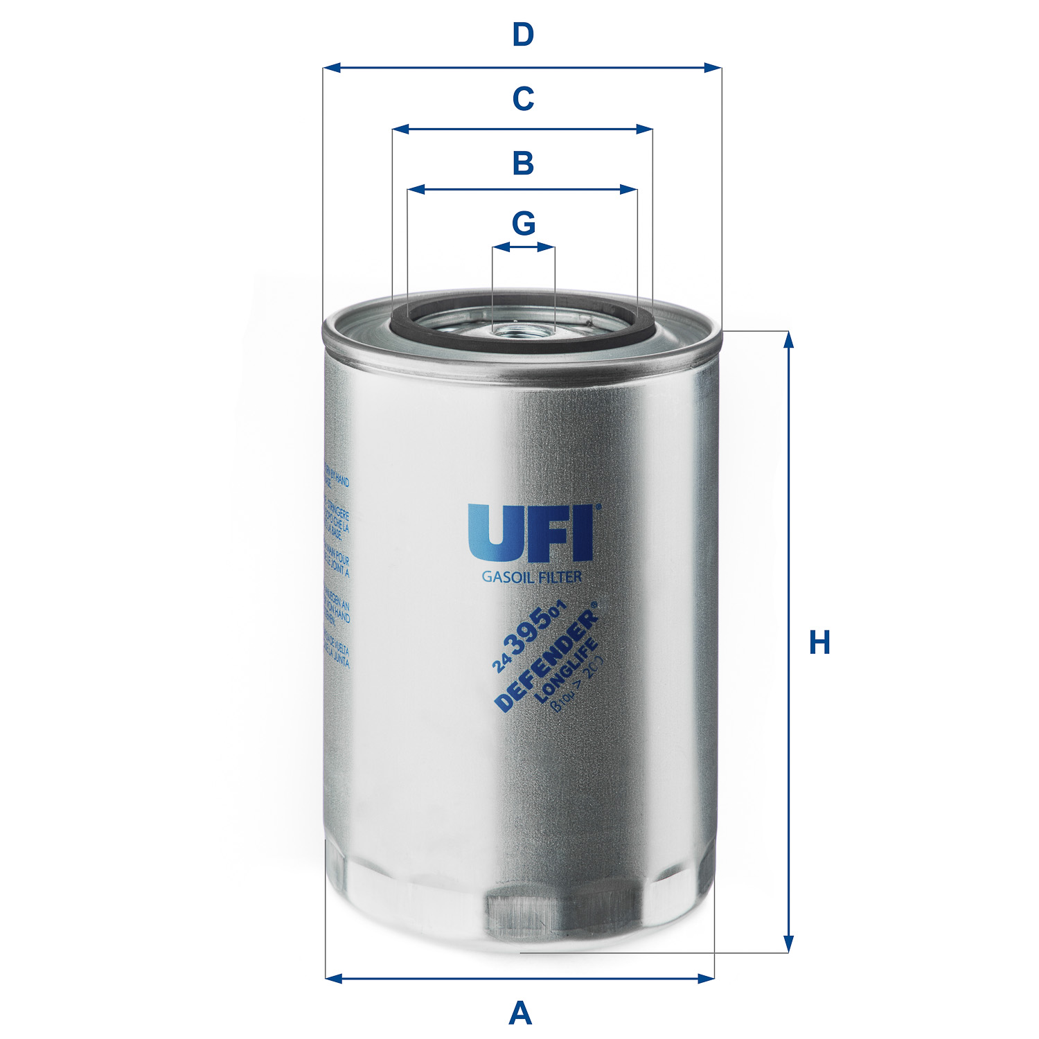 UFI FILTERS 24.395.01 Kraftstofffilter SpinOn