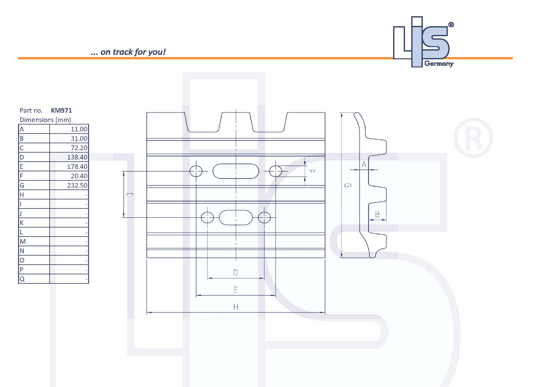 Triple Grouser Shoe 500/11mm