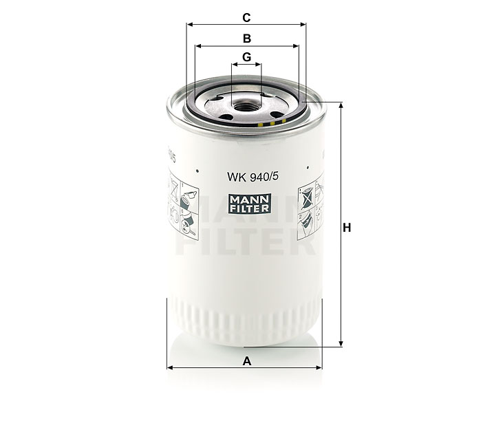 MANN-FILTER WK940/5 Kraftstoffwechselfilter