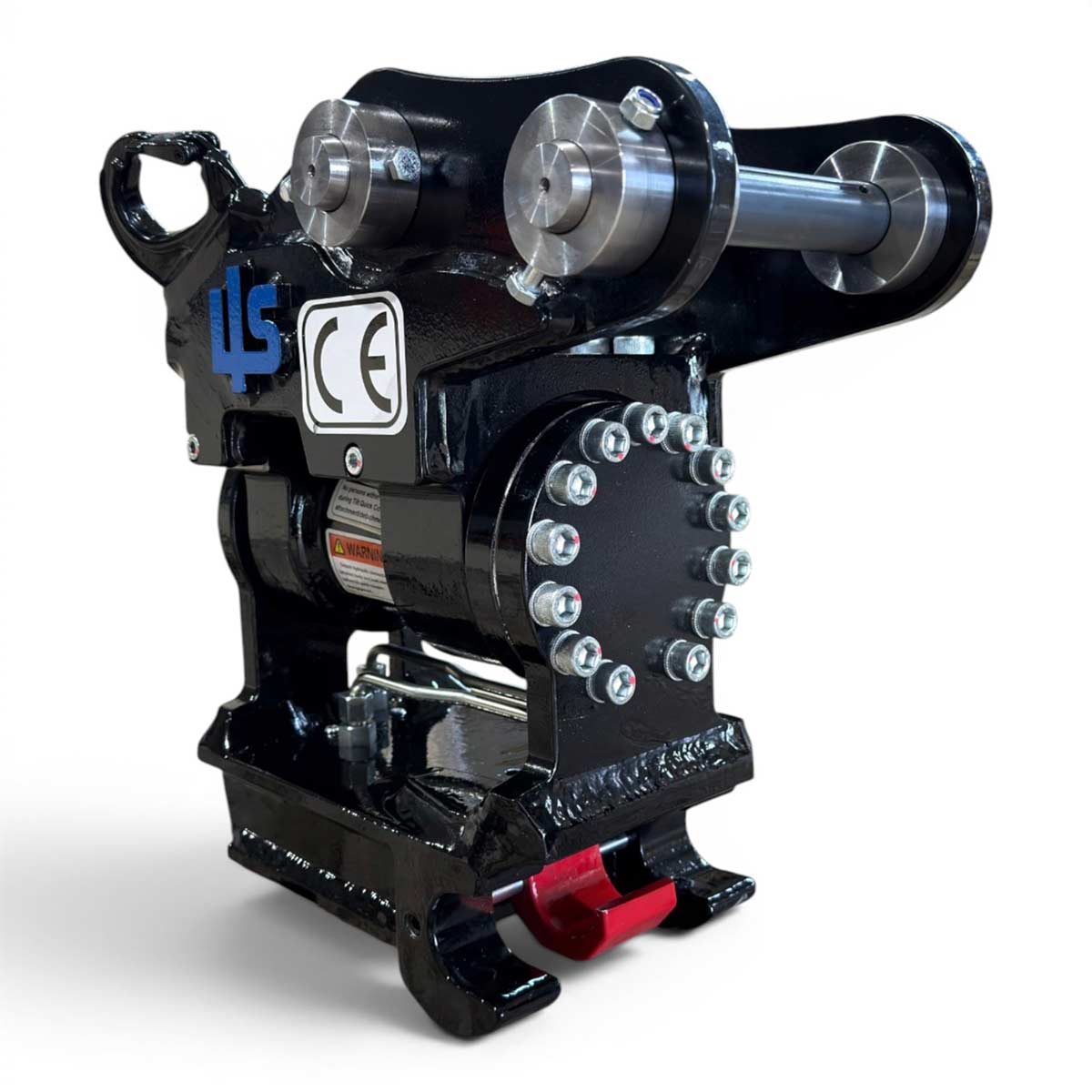LIS® hydraulischer Tilt-Schnellwechsler für Bagger mit Schwenkeinheit und Schnellwechselsystem in Frontansicht