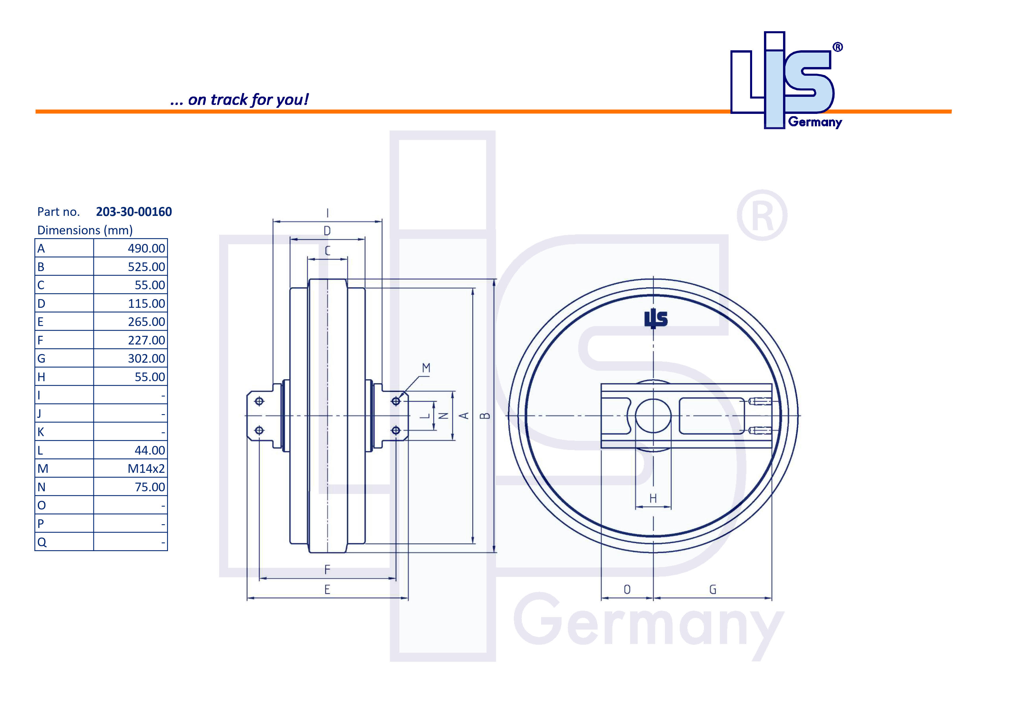 LIS® Idler with Brackets 203-30-00160