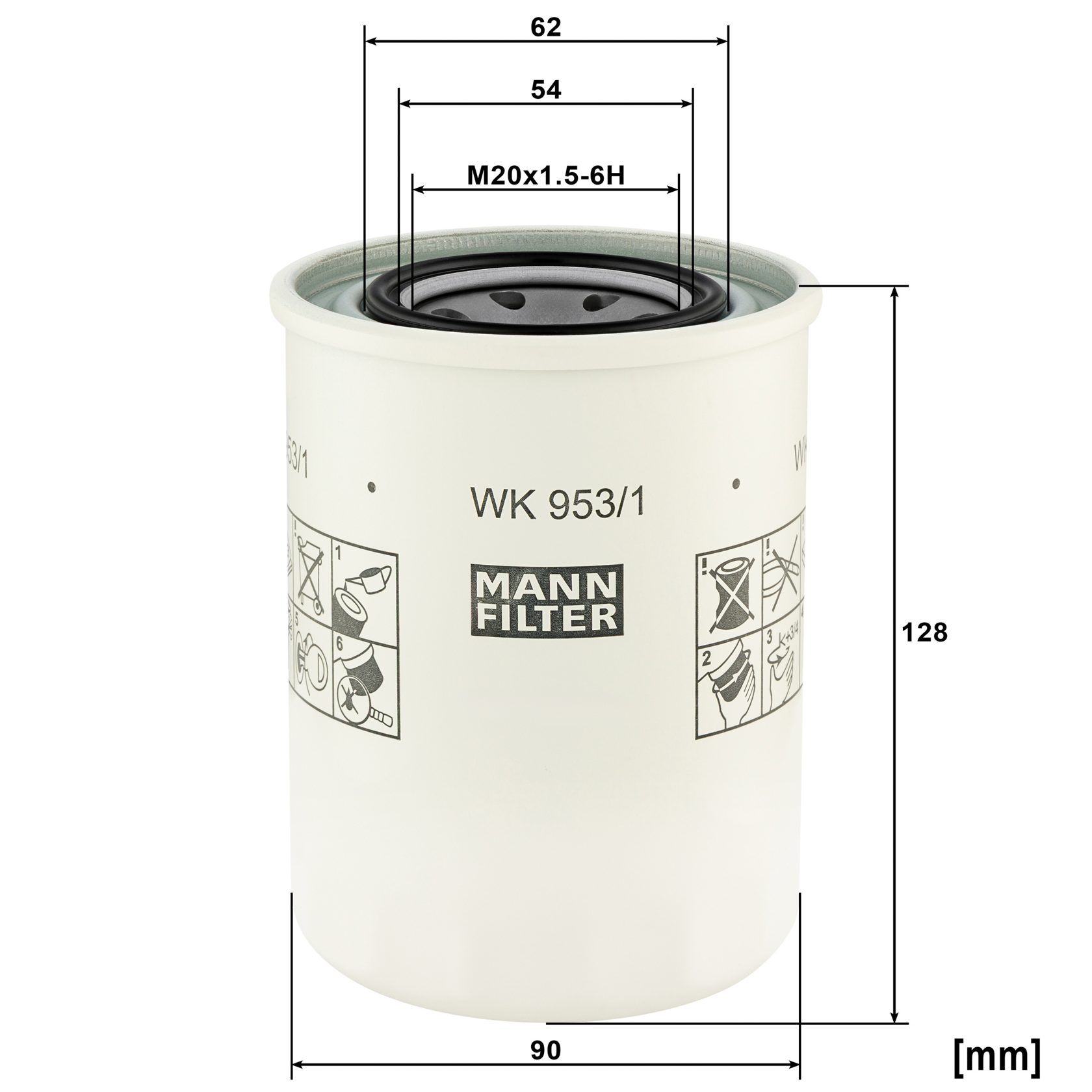 WK953/1 Kraftstofffilter SpinOn