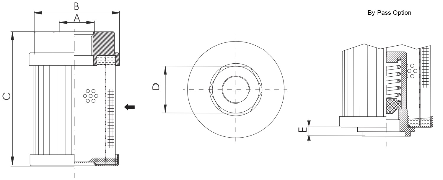 FILTREC FS121B5T125 Saugfilter (Anschraubelement)