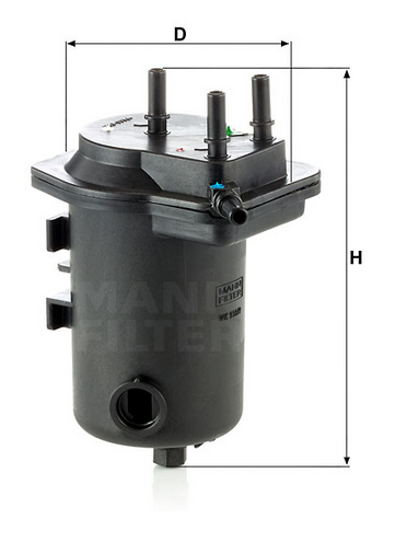 MANN-FILTER WK939/9x Kraftstoff-Leitungsfilter (Inline)
