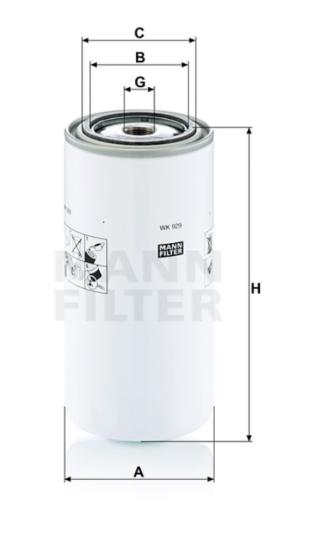 MANN-FILTER WK929x Kraftstoffwechselfilter
