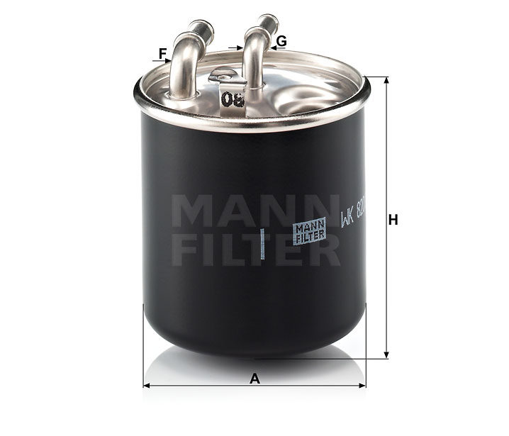 MANN-FILTER WK820/2x Kraftstoff-Leitungsfilter (Inline)