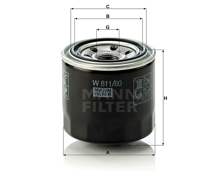 MANN-FILTER W811/80 Ölfilter SpinOn