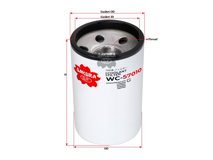 SAKURA WC-57010 Kühlflüssigkeitsfilterelement