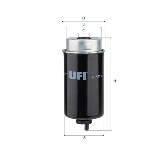 UFI FILTERS 24.A31.00 Kraftstofffilter SpinOn