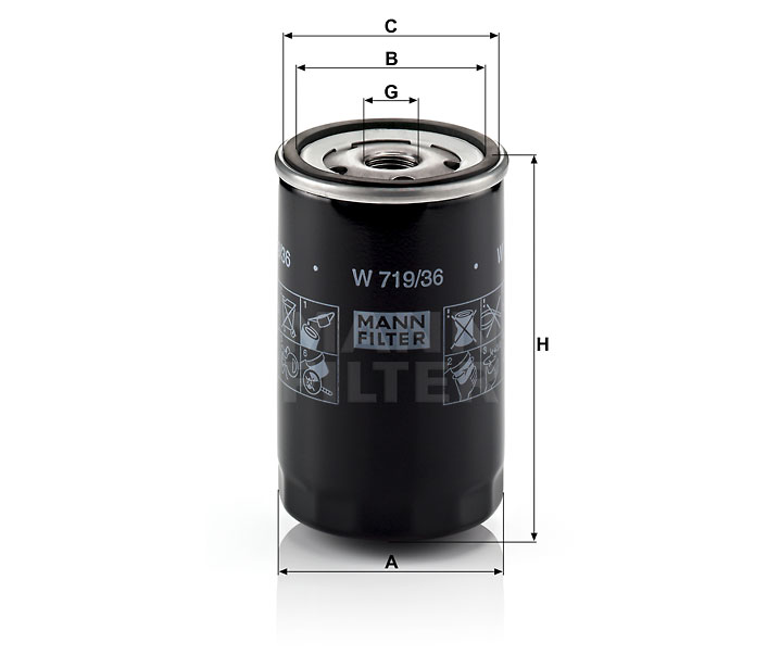 MANN-FILTER W719/36 Wechselfilter SpinOn