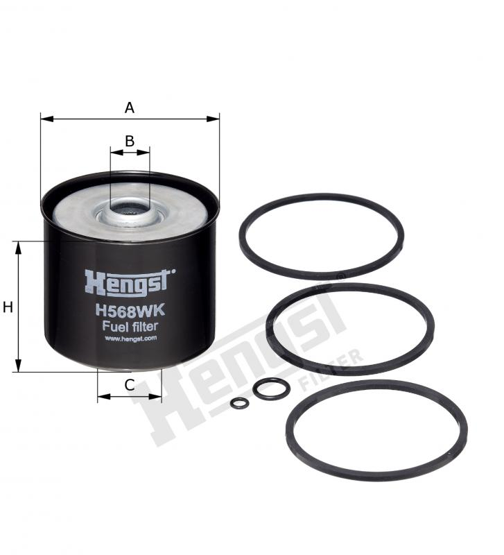 HENGST FILTER H568WKD498 Kraftstofffilter SpinOn