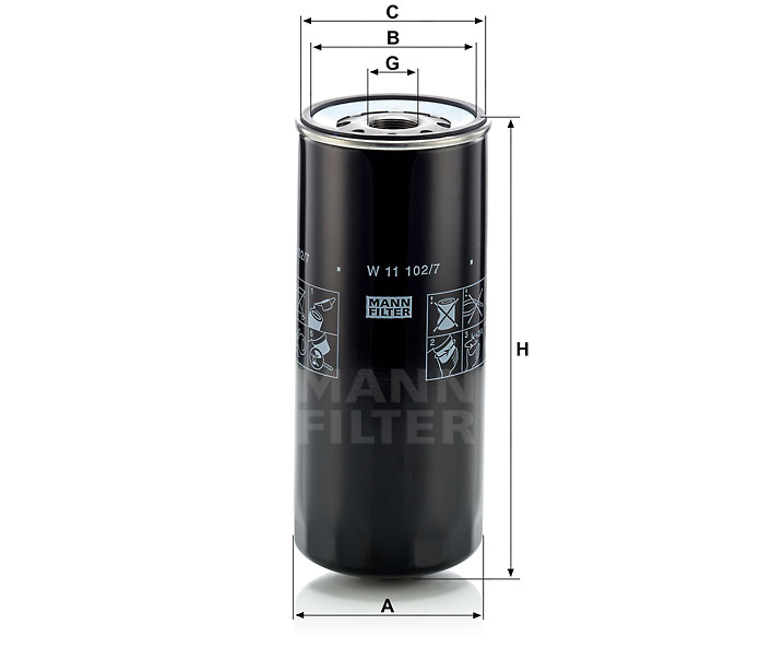 MANN-FILTER W11102/7 Wechselfilter SpinOn
