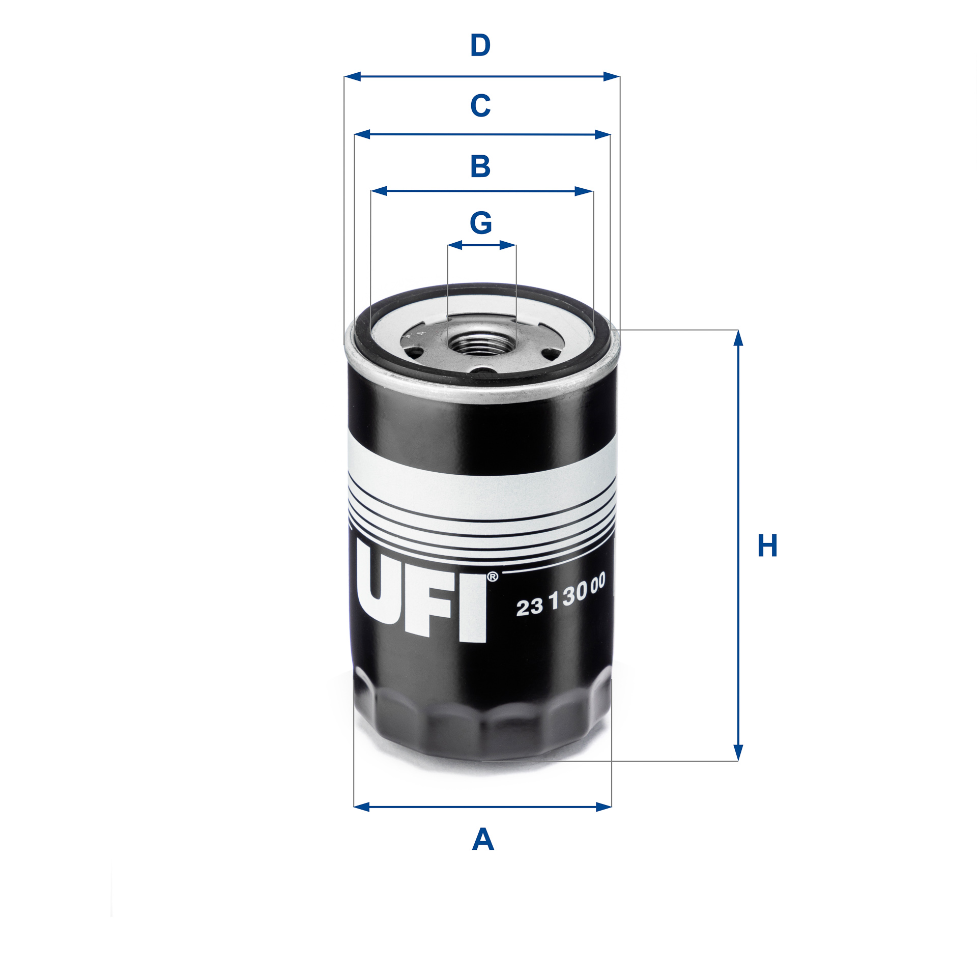UFI FILTERS 23.130.00 Ölfilter SpinOn