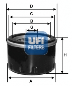 UFI FILTERS 23.127.06 Ölfilter SpinOn