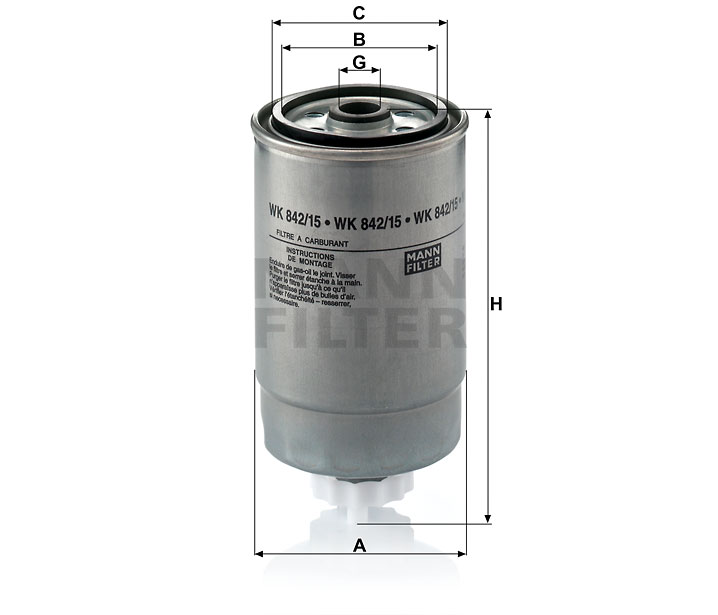 MANN-FILTER WK842/15 fuel filter