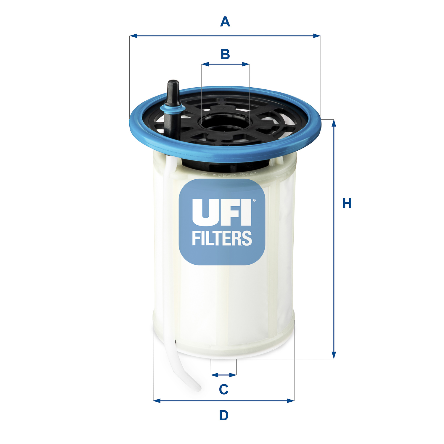 UFI FILTERS 26.H2O.00 Kraftstofffilterelement (metallfrei)