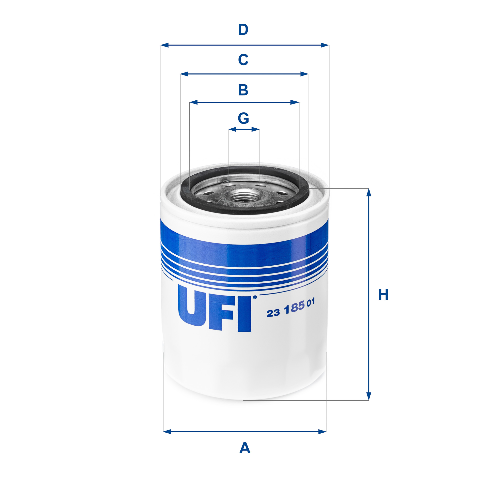 UFI FILTERS 23.185.01 Ölfilter SpinOn