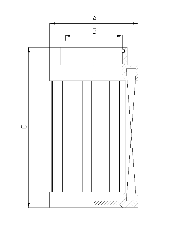 FILTREC C215G10 hydraulic filter element (coreless)
