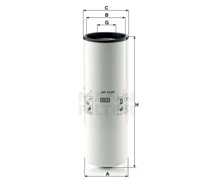MANN-FILTER WP12001 Ölfilter SpinOn