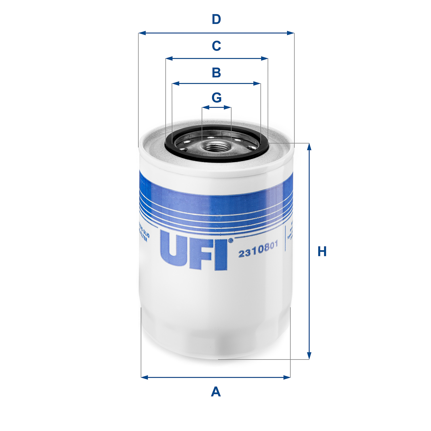 UFI FILTERS 23.108.01 oil filter spin-on