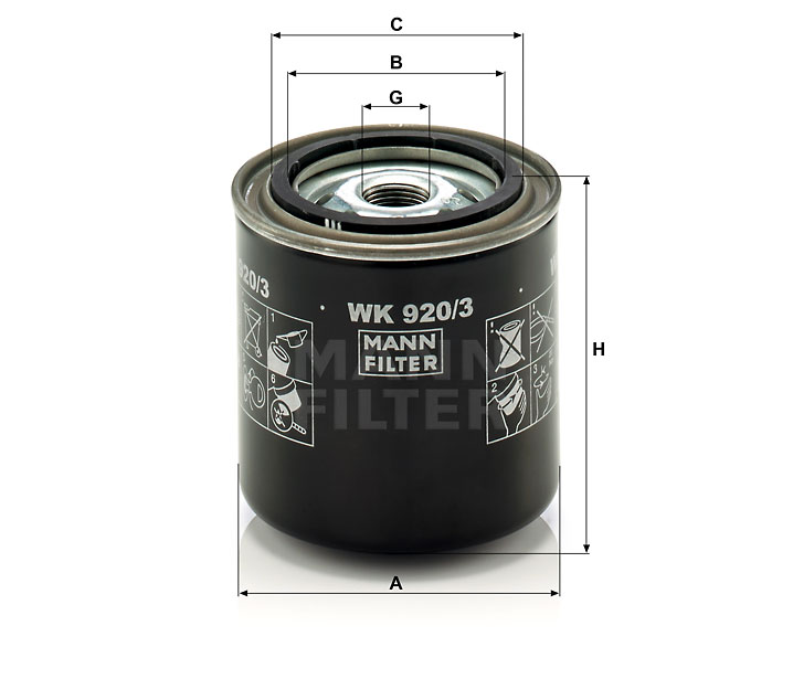 MANN-FILTER WK920/3 Kraftstoffwechselfilter