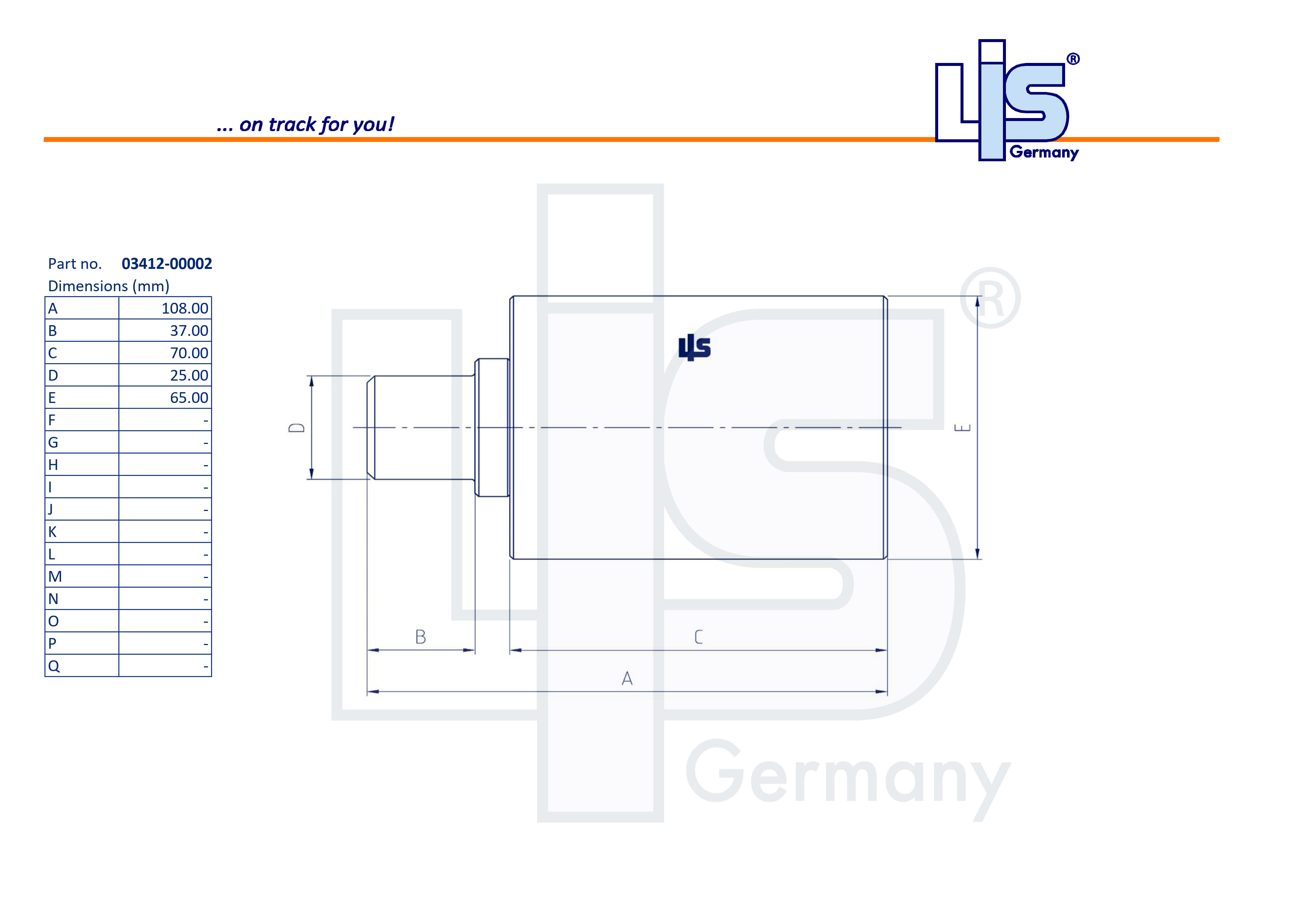 LIS® Carrier Roller 03412-00002