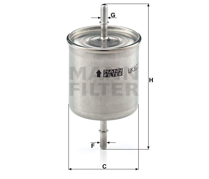 MANN-FILTER WK822/2 Kraftstoff-Leitungsfilter (Inline)