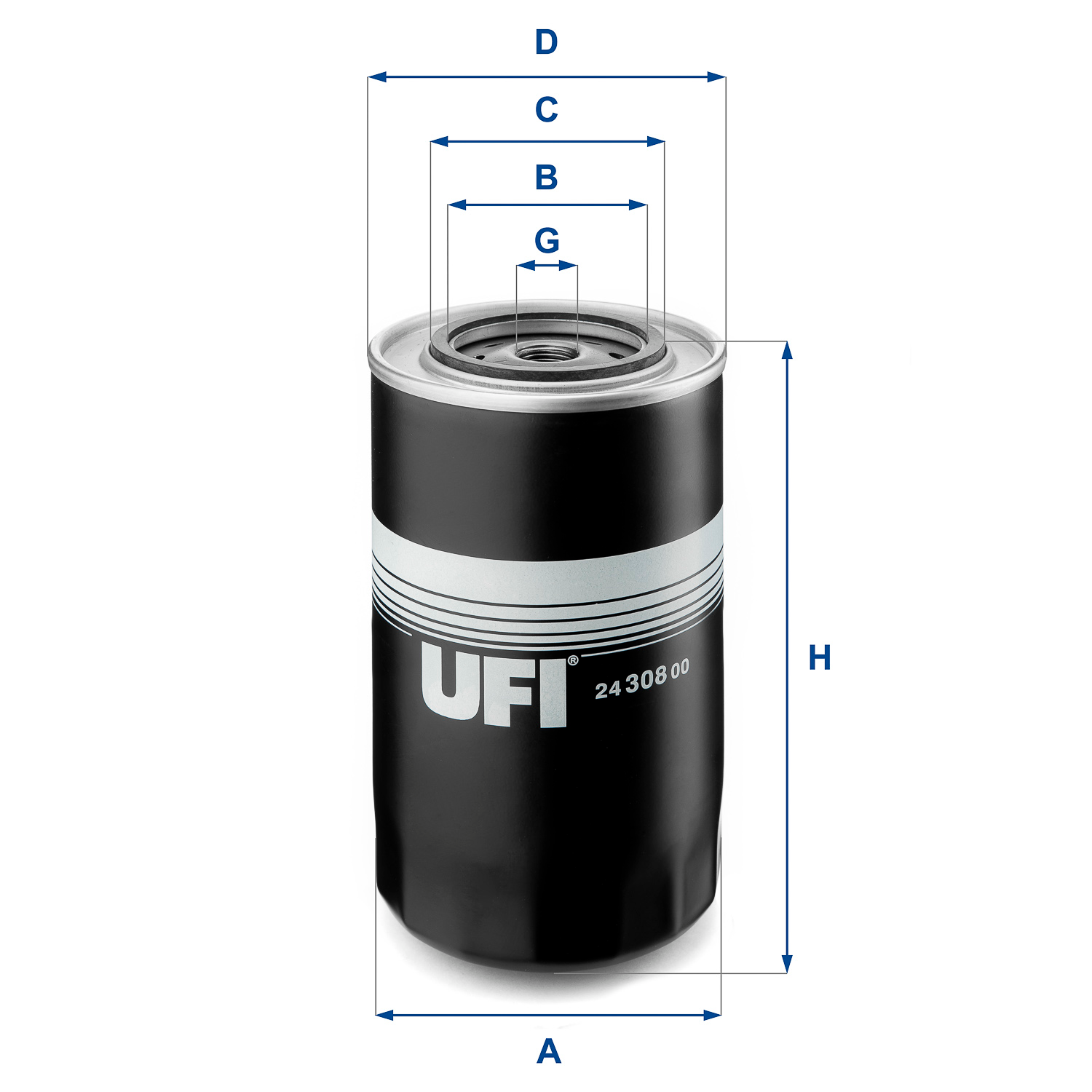 UFI FILTERS 24.308.00 Kraftstofffilter SpinOn