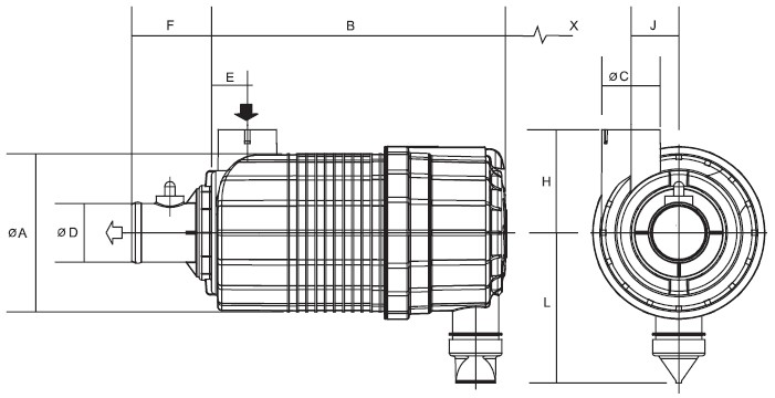 DONALDSON Luftfilter G065411 (RadialSeal FPG 90°)