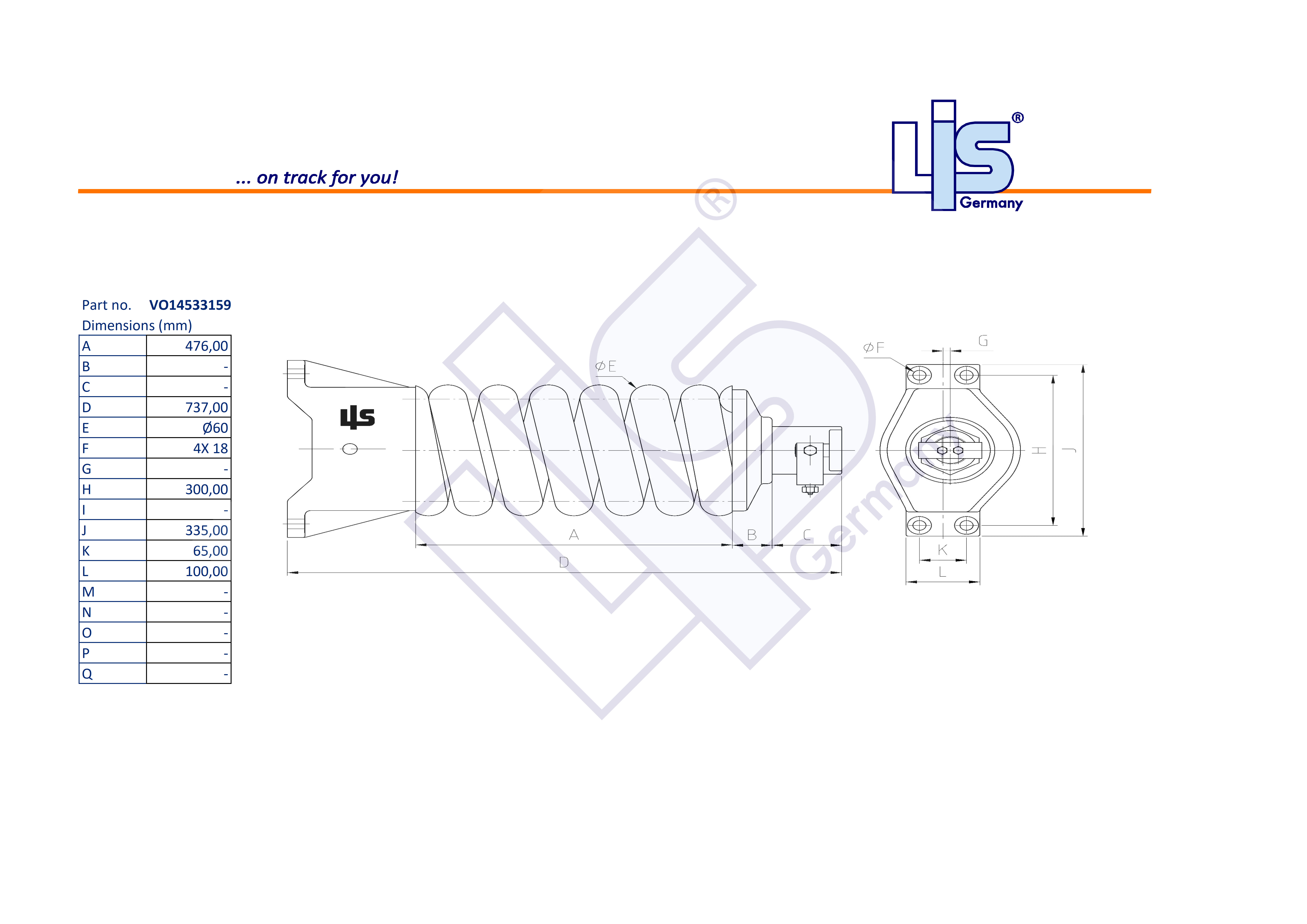 TRACK ADJUSTER & SPRING ASSEMBLY to fit
FDC0E017K,EC240BNLC