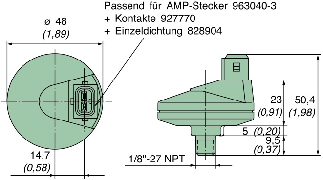 MANN+HUMMEL 3908070862 maintenance switch 80 mbar