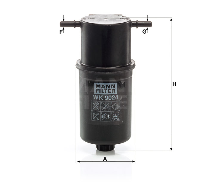 MANN-FILTER WK9024 Kraftstoff-Leitungsfilter (Inline)