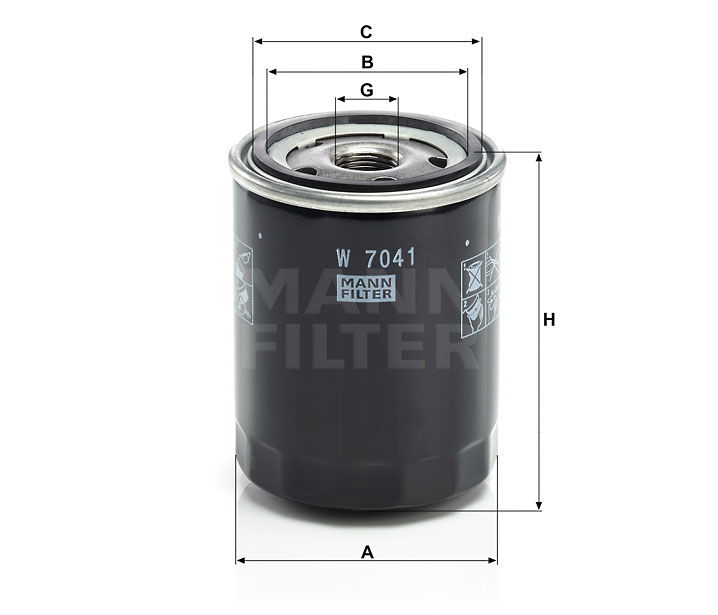 MANN-FILTER W7041 Wechselfilter SpinOn
