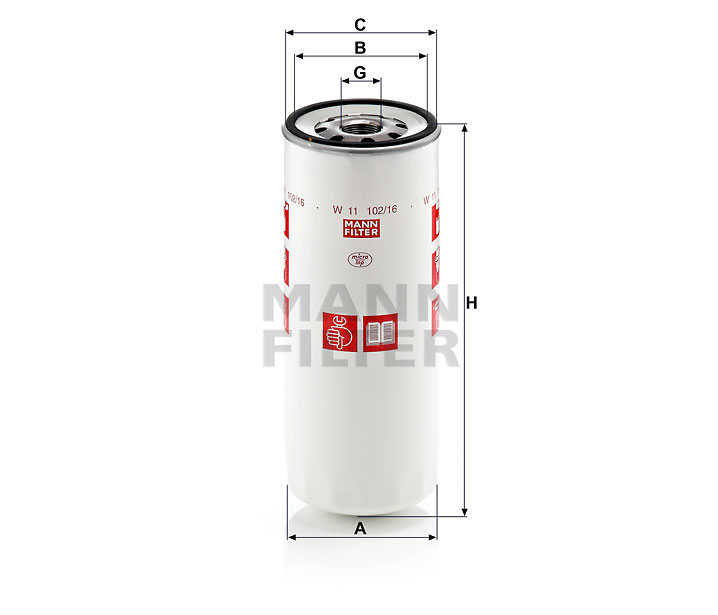 MANN-FILTER W11102/16(8) Ölfilter SpinOn