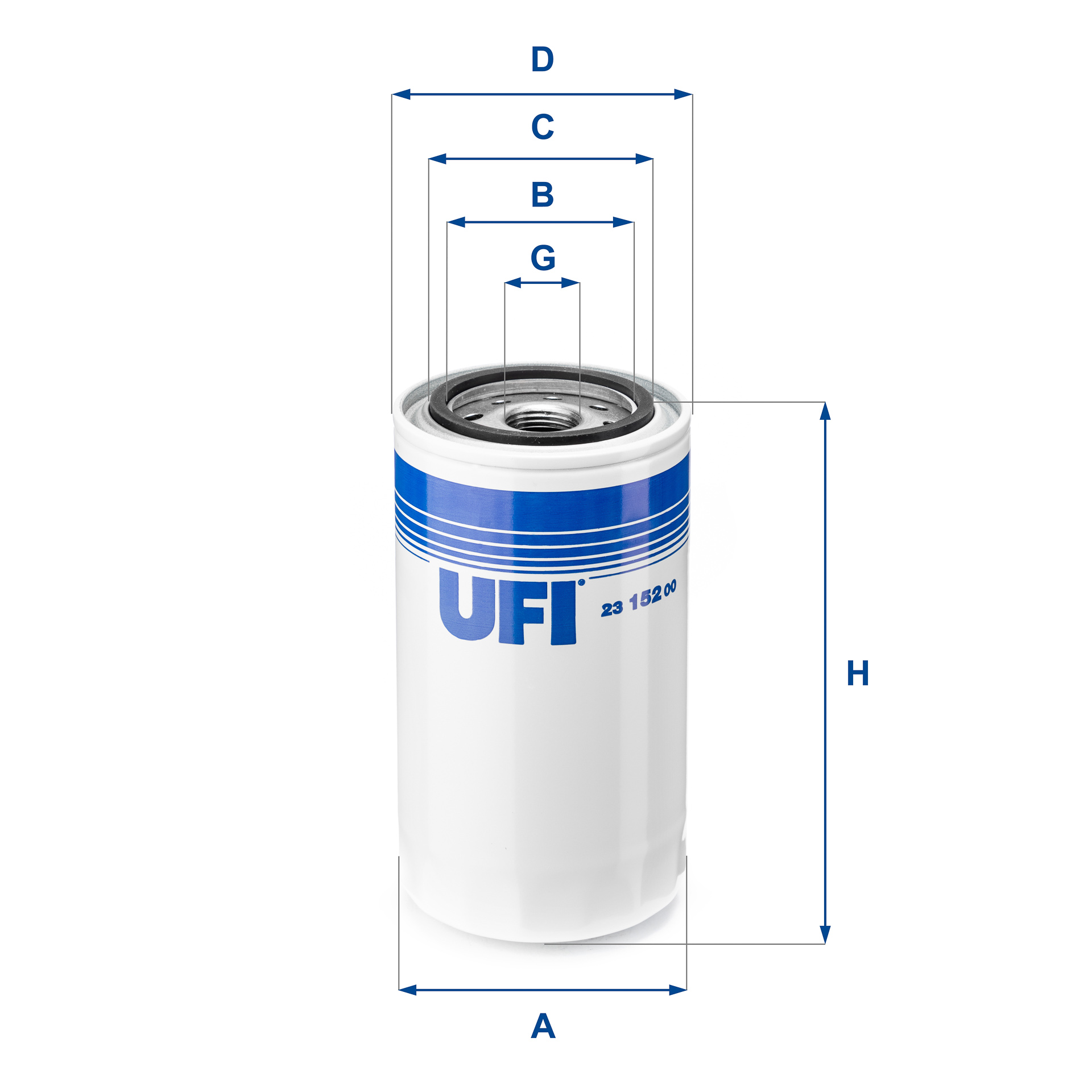 UFI FILTERS 23.152.00 oil filter spin-on