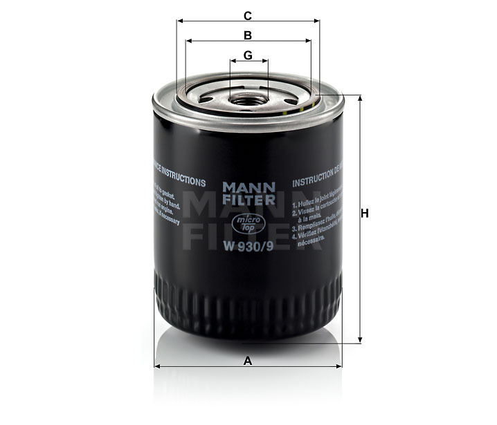 MANN-FILTER W930/9 Wechselfilter SpinOn