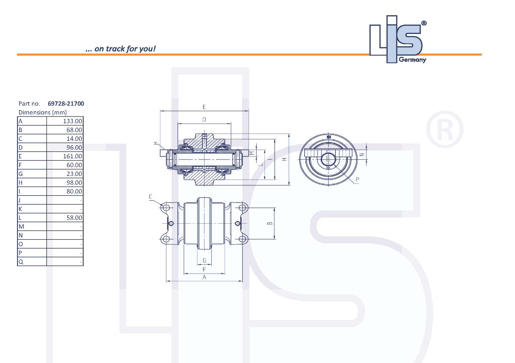 TRACK ROLLER CENTERFLANGE