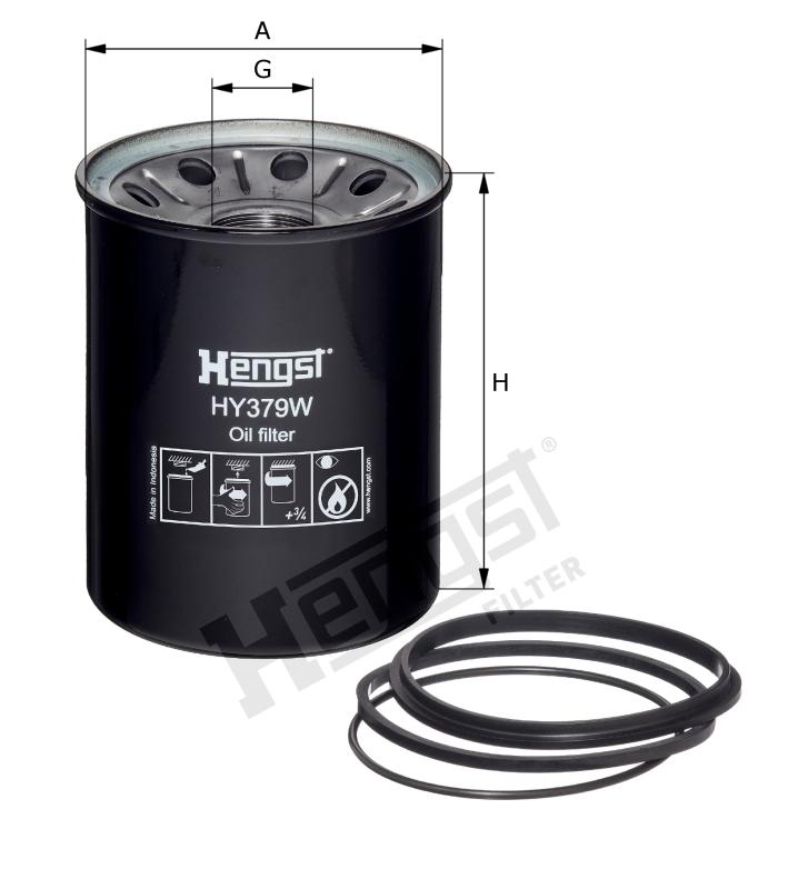 HENGST FILTER HY379WD697 Ölfilter SpinOn (Servicekit)