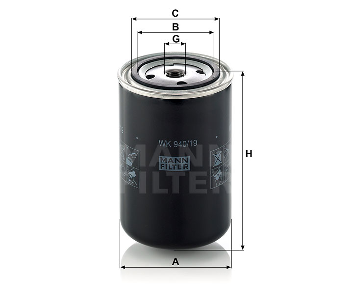 MANN-FILTER WK940/19 Kraftstoffwechselfilter