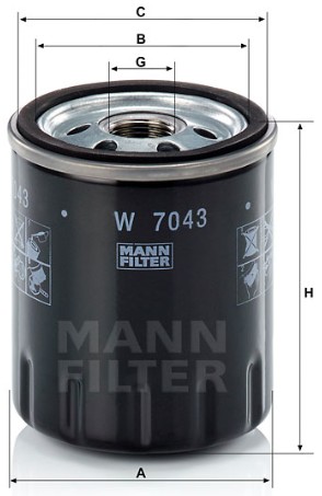 MANN-FILTER W7043 Wechselfilter