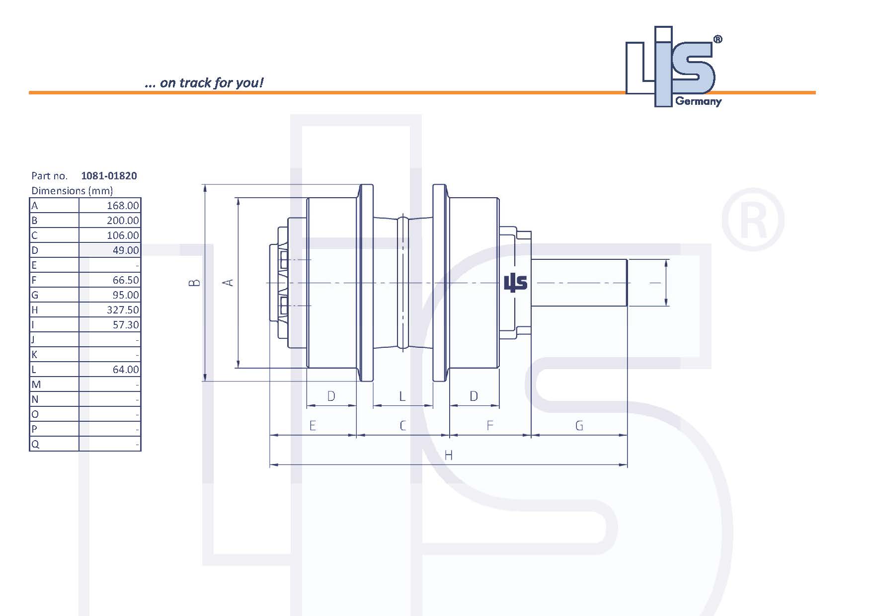 LIS® Carrier Roller 1081-01820