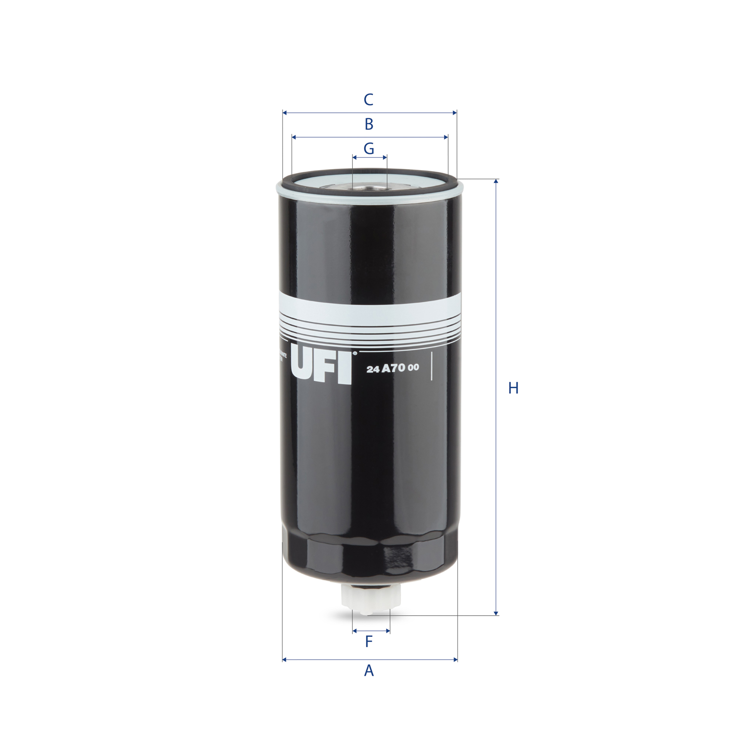 UFI FILTERS 24.A70.00 Kraftstofffilter SpinOn