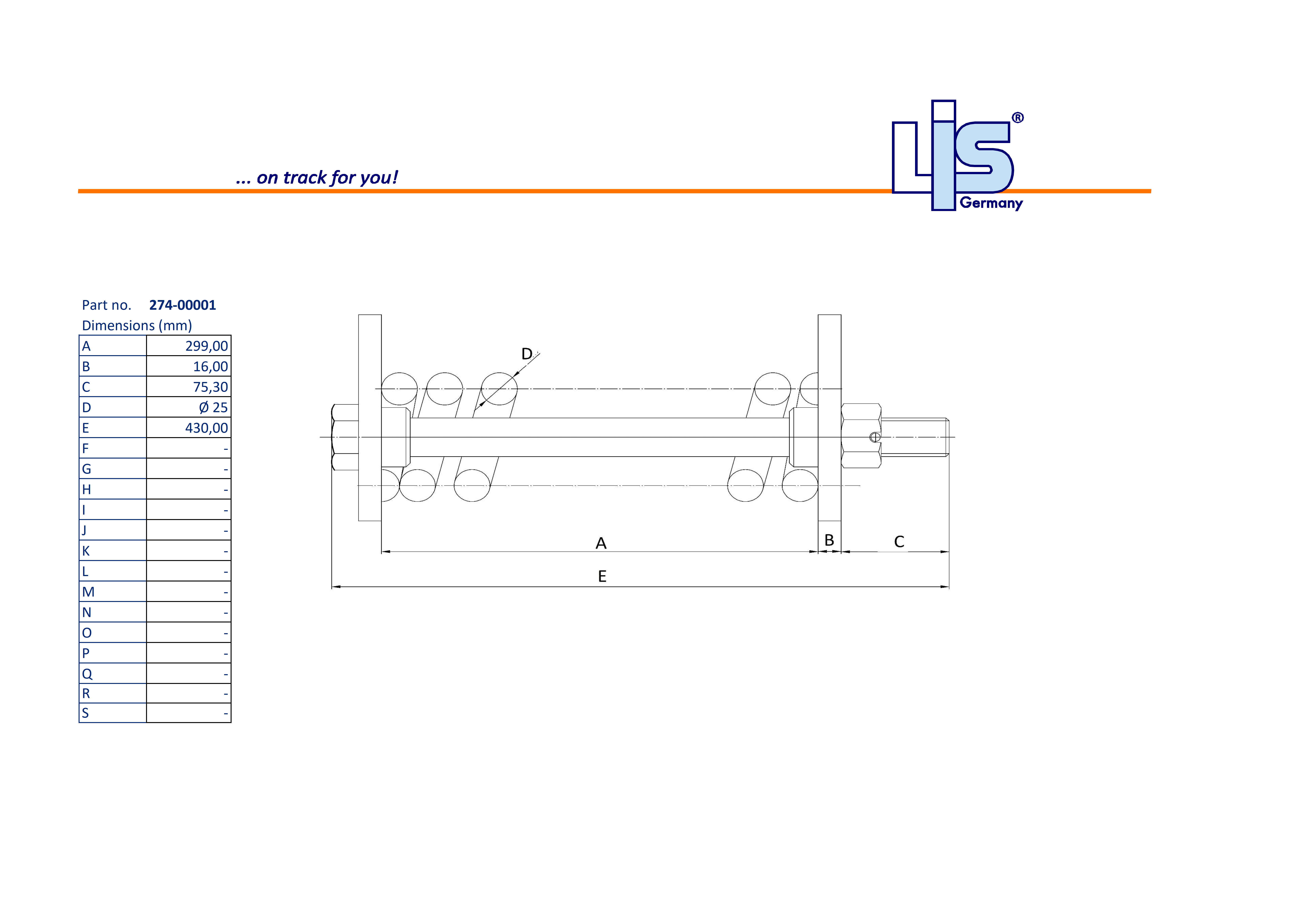 TRACK ADJUSTER & SPRING ASSEMBLY to fit
dh55