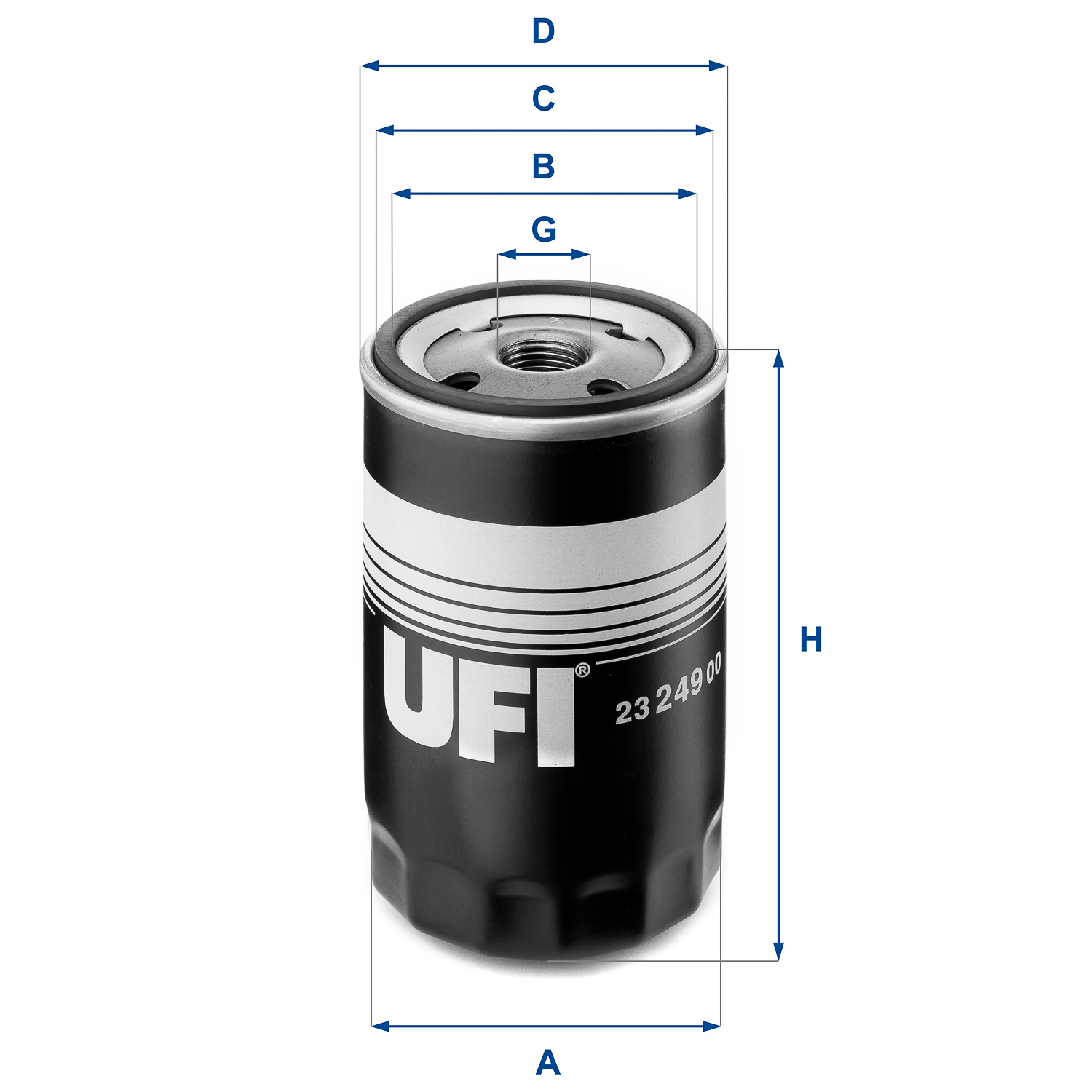 UFI FILTERS 23.249.00 Ölfilter SpinOn